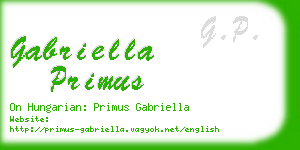 gabriella primus business card